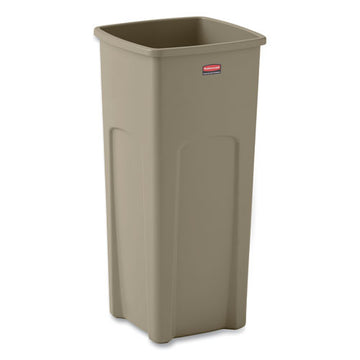 Rubbermaid® Commercial Untouchable Square Waste Receptacle, Plastic, 23 Gal, Beige freeshipping - TVN Wholesale